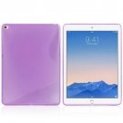 For iPad Air 2 Purple S Line Anti-slip Frosted TPU Protective Case