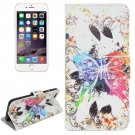 For iPhone 6 Plus Butterfly Leather Case with Holder, Card Slots & Wallet