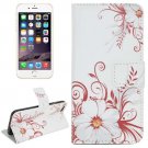 For iPhone 6 Plus Flower Leather Case with Holder, Card Slots & Wallet