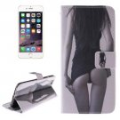 For iPhone 6 Plus Sexy Lady Double Sided Print Leather Case with Holder, Card Slots & Wallet