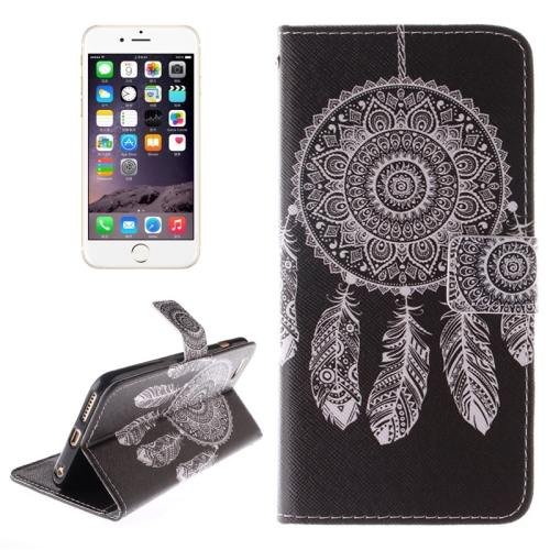 For iPhone 6 Plus Windbell Cap Double Sided Print Leather Case with Holder, Card Slots & Wallet