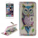 For iPhone 6 Plus Owl Double Sided Print Leather Case with Holder, Card Slots & Wallet