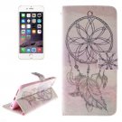 For iPhone 6 Plus Windbell Cap Double Sided Print Leather Case with Holder, Card Slots & Wallet