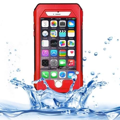 iPhone 6 Plus Red RIYO IP68 Waterproof Shockproof Dustproof Snowproof Case with Holder & Lanyard