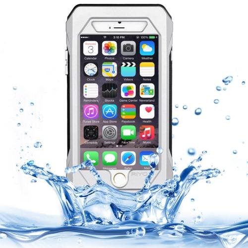 iPhone 6 Plus Silver RIYO IP68 Waterproof Shockproof Dustproof Snowproof Case with Holder & Lanyard