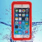 iPhone 6 Plus Red IP68 Waterproof Protective Case with Lanyard