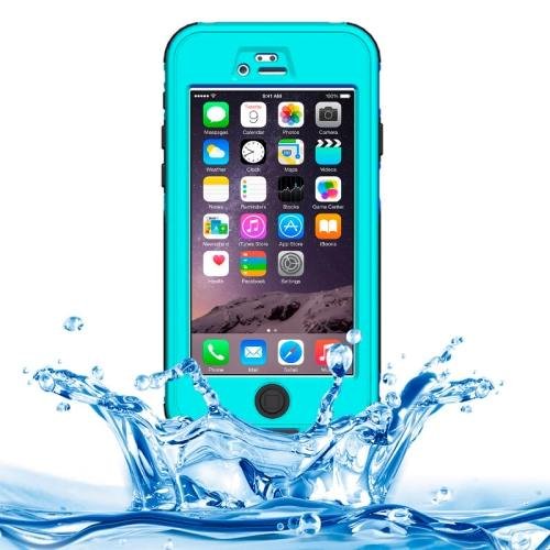 iPhone 6 Plus Blue ABS Material Waterproof Protective Case with Button & Touch Screen