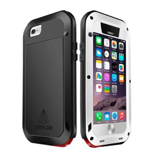 iPhone 6 Plus White LOVE MEI Metal Small Waist Waterproof Dustproof Shockproof Powerful Case
