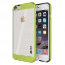 iPhone 6 Plus Green Slicoo Brushed Texture Electroplating Transparent Combination Case
