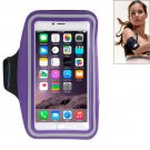 For iPhone 6 Plus Purple Sport Armband Case with Earphone Hole and Key Pocket