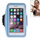 For iPhone 6 Plus Blue Sport Armband Case with Earphone Hole and Key Pocket