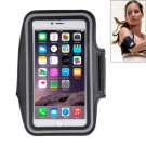 For iPhone 6 Plus Black Sport Armband Case with Earphone Hole and Key Pocket
