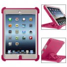 For iPad Mini 1/2/3 Magenta Defender Series Protective Case with Stand