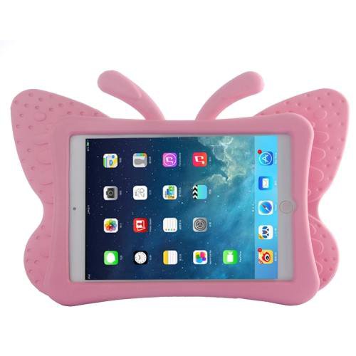 For iPad Mini 1/2/3 Pink Butterfly EVA Protective Case with Holder