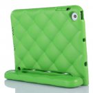 For iPad Mini 1/2/3 Green EVA Net Style Bumper Protective Case with Handle & Holder