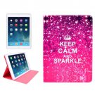 For iPad Air KEEP CALM Pattern Smart Cover Leather case with Holder
