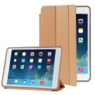 For iPad Air Brown 3-folding Naturally Treated Leather Smart Cover Case with Holder