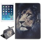 For iPad Air/iPad 5 Lion Pattern Leather Case with Holder, Card Slots & Wallet