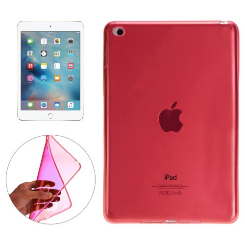 For iPad mini 4 Red Smooth Surface TPU Protective Case