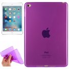 For iPad mini 4 Purple Transparent and Soft TPU Protective Case