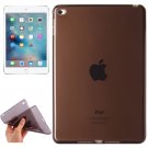 For iPad mini 4 Black Transparent and Soft TPU Protective Case