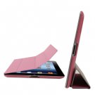 For iPad 4/3/2 Pink 3 in 1 (Smart Cover with Sleep / Wake-up function + Back Cover + Holder) Case