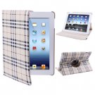 For iPad 4/3/2 Beige 360 Degree Rotatable Scotland Gyrosigma Case with Holder