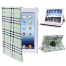 For iPad 4/3/2 Green 360 Degree Rotatable Scotland Gyrosigma Case with Holder