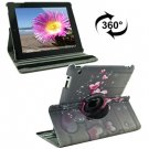 For iPad 4/3/2 360 Degree Rotation Hearts Pattern Flip Leather Case with Holder