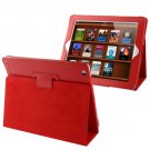 For iPad 4/3/2 Red Litchi Texture Folding Leather with Sleep / Wake-up & Holder Function