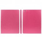 For iPad 4/3/2 Magenta ENKAY Crazy Horse Embossing Smart Cover PU Leather Case & Card slots