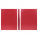 For iPad 4/3/2 Red ENKAY Crazy Horse Embossing Smart Cover PU Leather Case & Card slots