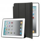 For iPad 4/3/2 Black 4-folding Slim Smart Cover Leather Case with Holder