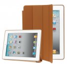 For iPad 4/3/2 Brown 4-folding Slim Smart Cover Leather Case with Holder