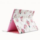 For iPad 4/3/2 Flower Pattern Leather Case with Holder & Card Slots & Wallet