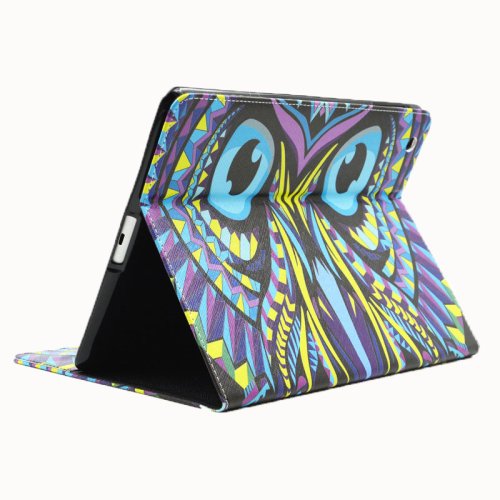 For iPad 4/3/2 Owl Pattern Leather Case with Holder & Card Slots & Wallet