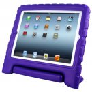 For iPad 4/3/2 Purple EVA Material Drop Resistance Protective Case with Holder