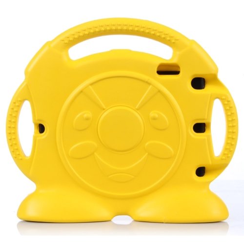 For iPad 4/3/2 Yellow Anpanman Pattern EVA Bumper Portable Protective Case with Handle & Holder