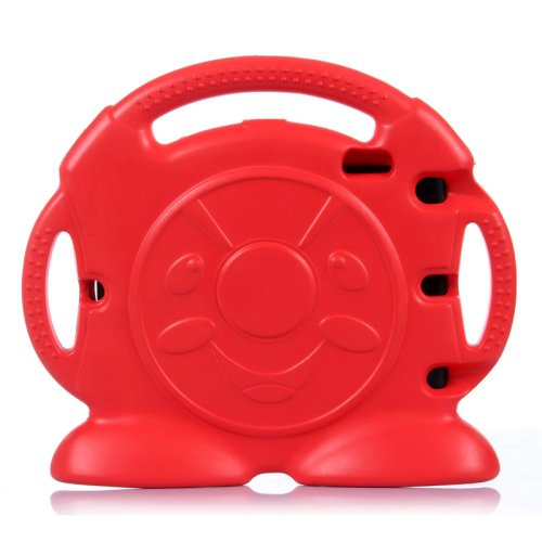For iPad 4/3/2 Red Anpanman Pattern EVA Bumper Portable Protective Case with Handle & Holder