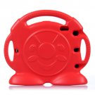 For iPad 4/3/2 Red Anpanman Pattern EVA Bumper Portable Protective Case with Handle & Holder
