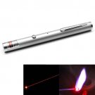 1mw 650nm Red Beam Laser Stage Pen, Built-in Battery - Silver