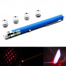 1mw 650nm Red Beam Laser Stage Pen with 5 Laser Light Patterns, Built-in Battery - Blue