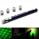 4mw 532nm Green Beam Laser Stage Pen with 5 Laser Light Patterns, Built-in Battery - Purple