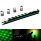 4mw 532nm Green Beam Laser Stage Pen with 5 Laser Light Patterns, Built-in Battery - Green
