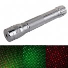 4mw 532nm + 650nm Green + Red 3 Mode Beam Gypsophila Laser Pointer Kit - Silver