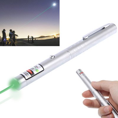 4mw 532nm Green Beam Laser Pointer (Silver Pen)