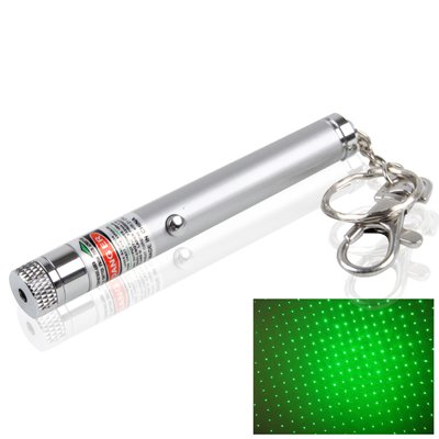 4mw Stars Light Laser Pointer Pen with Keychains, Adjustable
