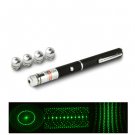 4 Patterns 4mw Green Light Laser Pointer Pen Adjustable Focal Length with 4 Lenes