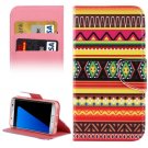 For Galaxy S7 Edge Stripes Flip Leather Case with Holder, Card Slots & Wallet
