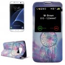 For Galaxy S7 Edge Dreamcatcher Pattern Flip Leather Case with Call Display ID & Holder